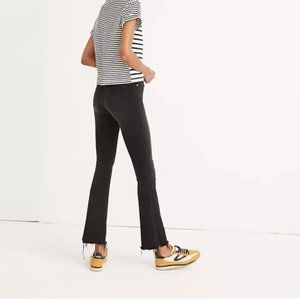 Madewell Tall Cali Demi-Boot Jeans in Faded Black w/ Raw Hem